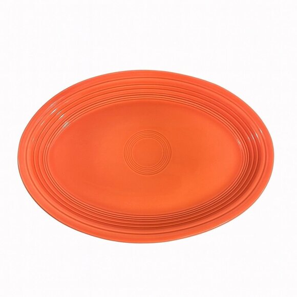 Fiestaware Rose Pink Oval Serving Platter Fiesta Plate Dish 13.5" Vintage Large - Picture 1 of 16